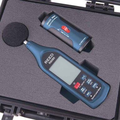 R8080-KIT-NIST Data Logging Sound Level Meter Kit, top view on white background