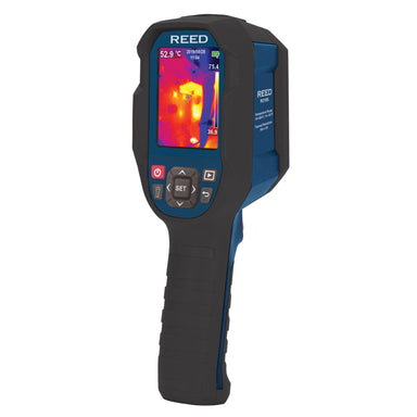 Reed R2165 infrared thermal imaging camera with color display on a white background