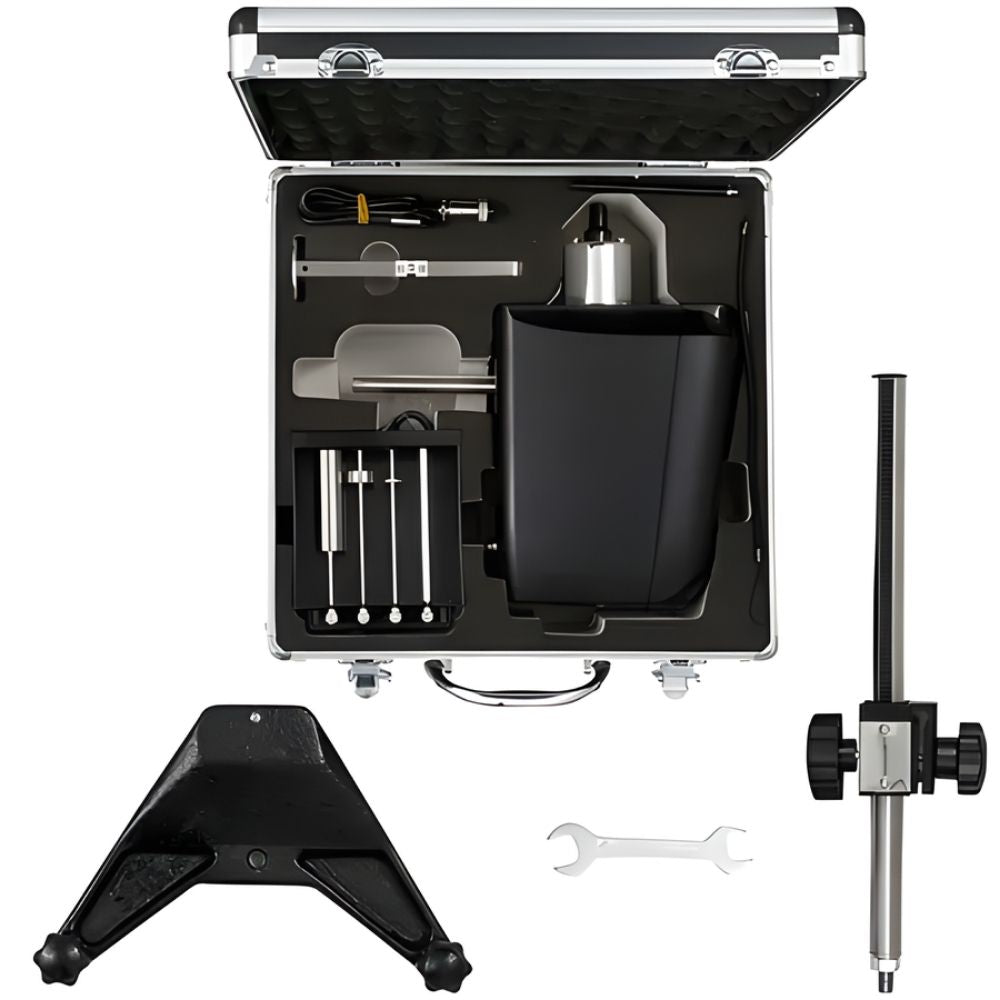 Rotary Viscosimeter with Touchscreen in storage bag complete set on white background
