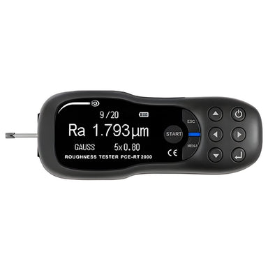 Roughness tester full vertical front view on white background