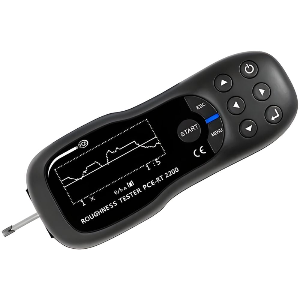 Roughness-Tester front view displaying frequency on white background