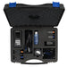 Ultrasonic Flow Meter set in storage bag on white background