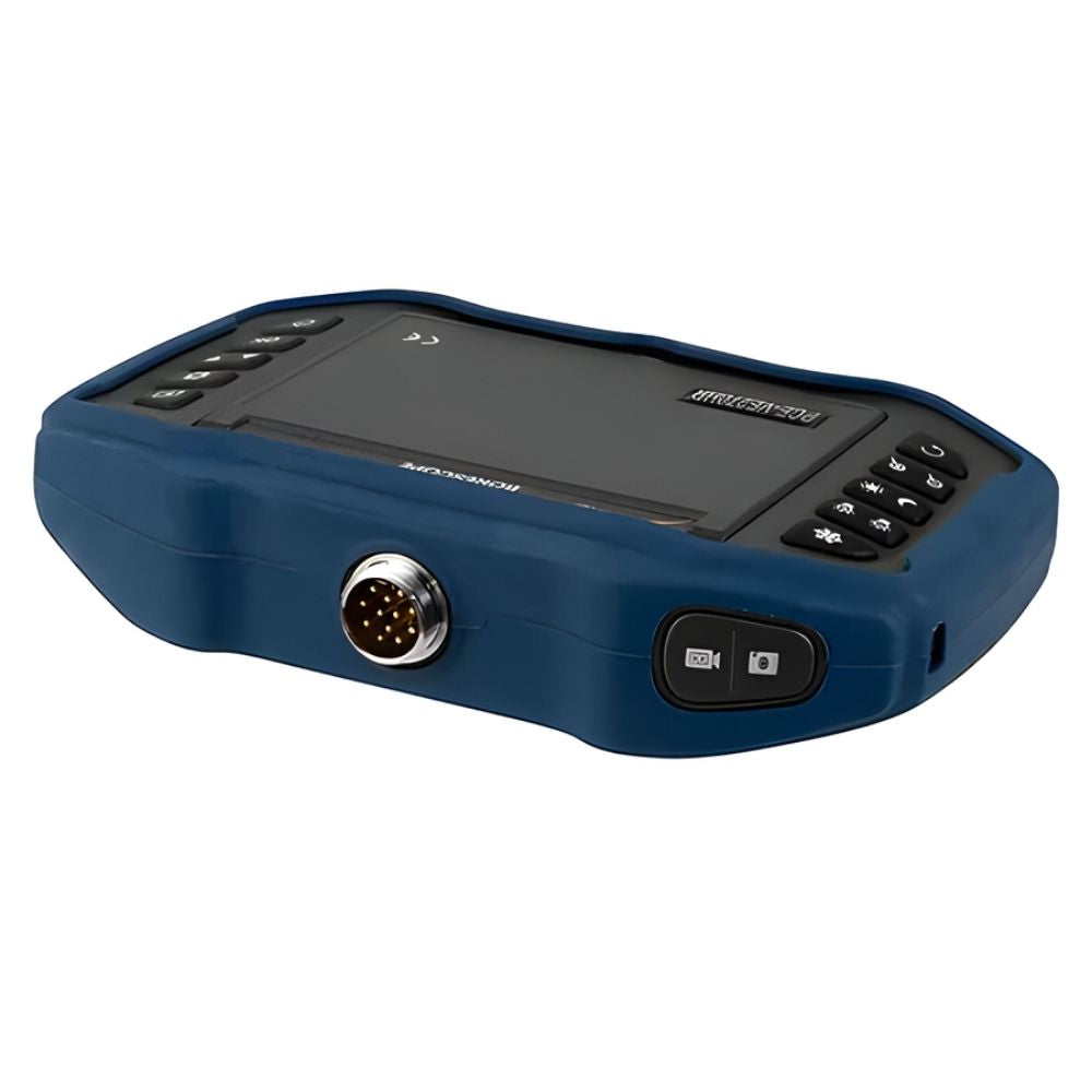 Video Borescope control panel showcasing fiber optic port on white background